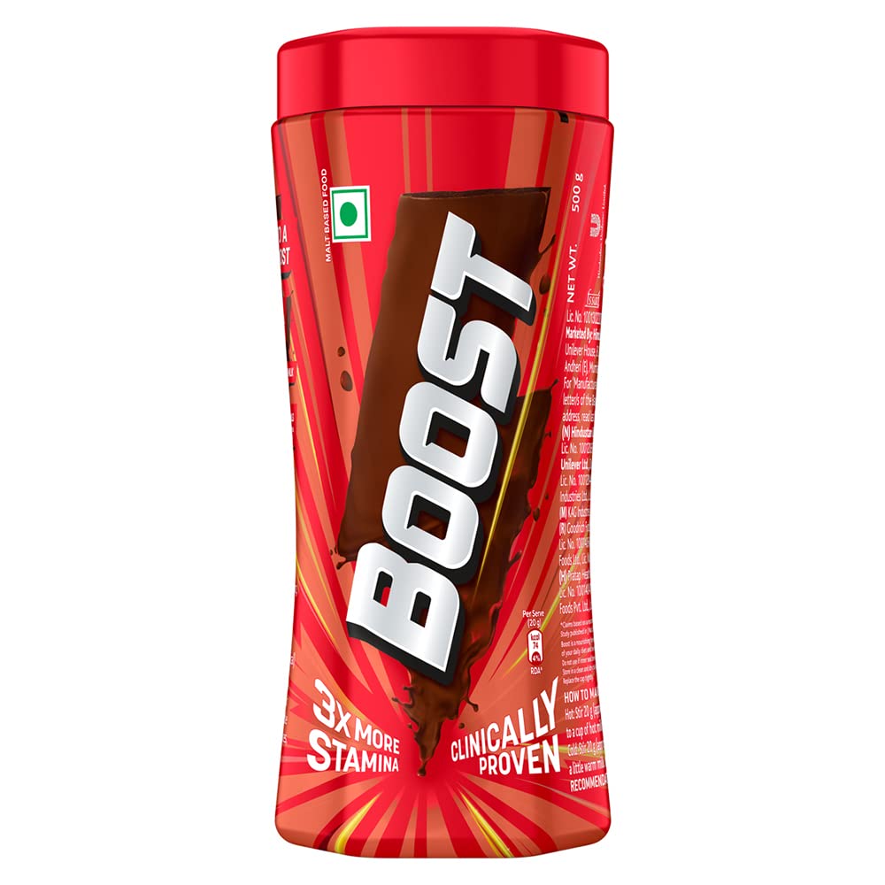 Buy Boost 3X More Stamina Health & Nutrition Drink Powder, 500 gm Jar Online