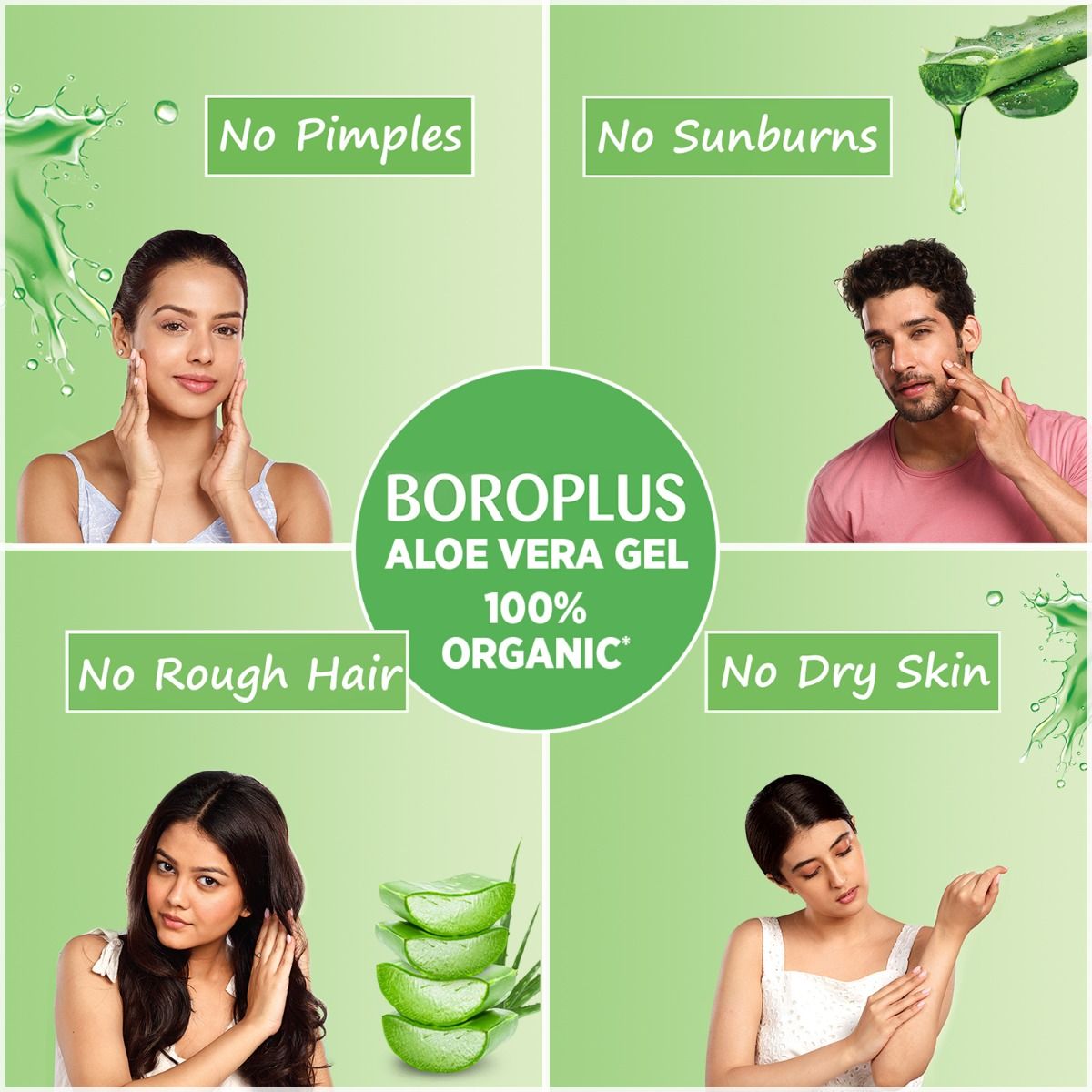 BoroPlus 100% Organic Aloe Vera Gel, 150 ml, Pack of 1 