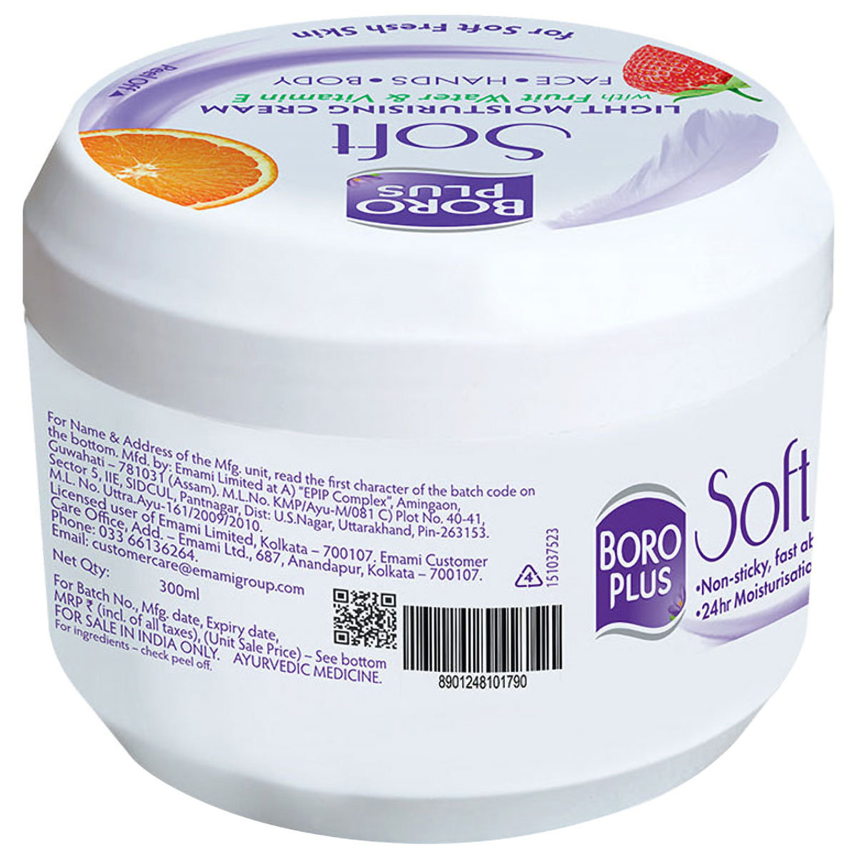 Boro Plus Soft Light Moisturising Cream, 300 ml, Pack of 1 Boro Plus Soft Light Moisturising Cream, 300 ml, Pack of 1