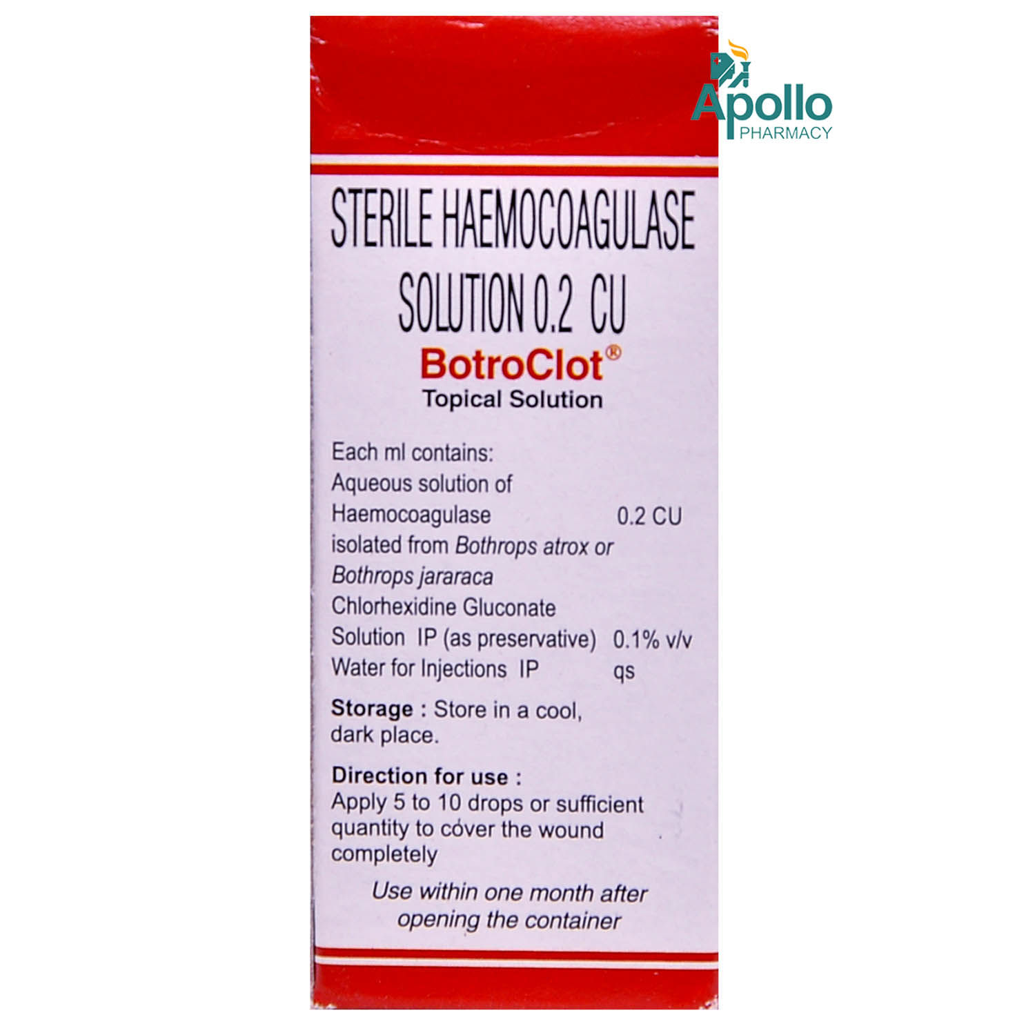 Botroclot Topical Solution 10 ml Price, Uses, Side Effects, Composition Apollo Pharmacy