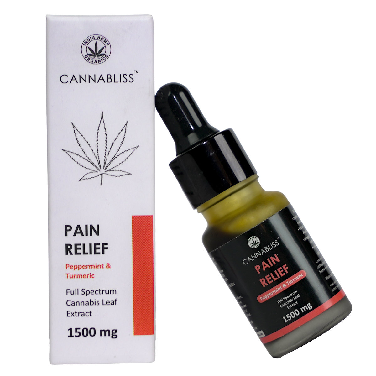 Cannabliss Pain Relief 1500mg Oil, 10 ml | Peppermint & Turmeric, Pack of 1 Cannabliss Pain Relief 1500mg Oil, 10 ml | Peppermint & Turmeric, Pack of 1