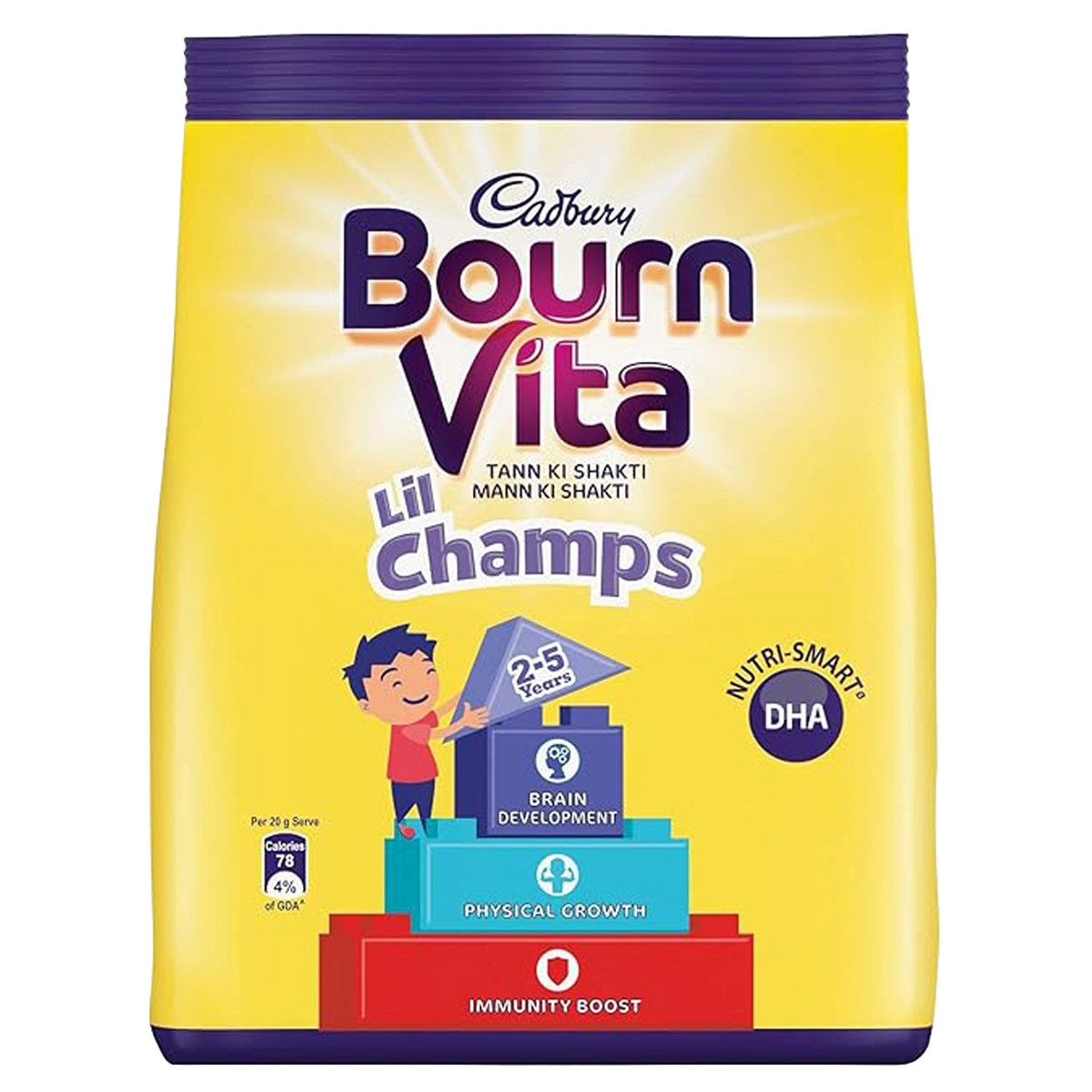 Cadbury Bournvita Lil Champs Nutrition Powder, Refill Pack 500 gm, Pack of 1 Cadbury Bournvita Lil Champs Nutrition Powder, Refill Pack 500 gm, Pack of 1