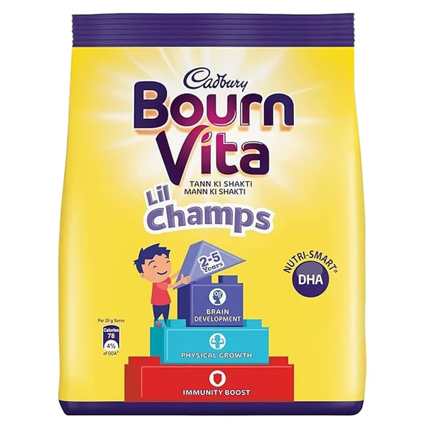Cadbury Bournvita Lil Champs Nutrition Powder, Refill Pack 500 gm, Pack of 1