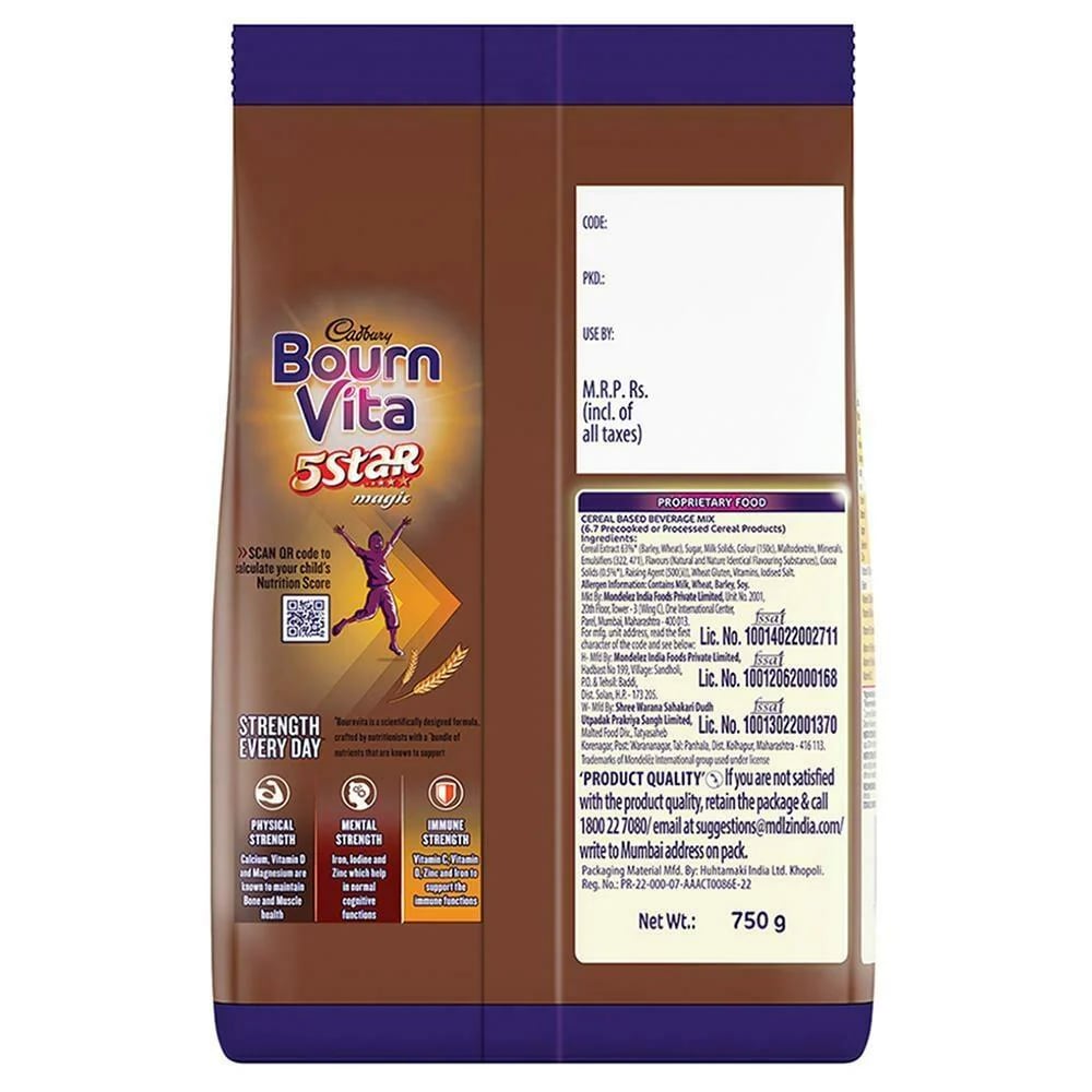 Cadbury Bournvita 5 Star Magic Nutrition Powder, 750 gm, Pack of 1 Cadbury Bournvita 5 Star Magic Nutrition Powder, 750 gm, Pack of 1