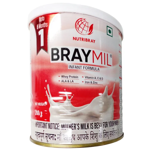 Braymil Infant Formula Stage-1 Powder, 200 gm Tin, Pack of 1
