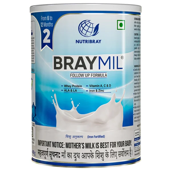 Braymil Follow Up Formula Stage-2 Powder for 6 to 12 Months, 400 gm, Pack of 1