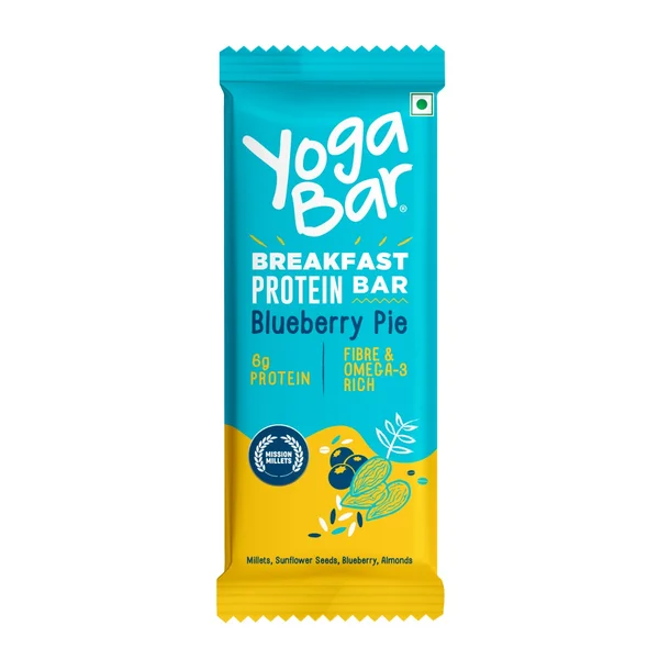 Yoga Bar Blueberry Pie Flavour Breakfast Bar, 45 gm, Pack of 1