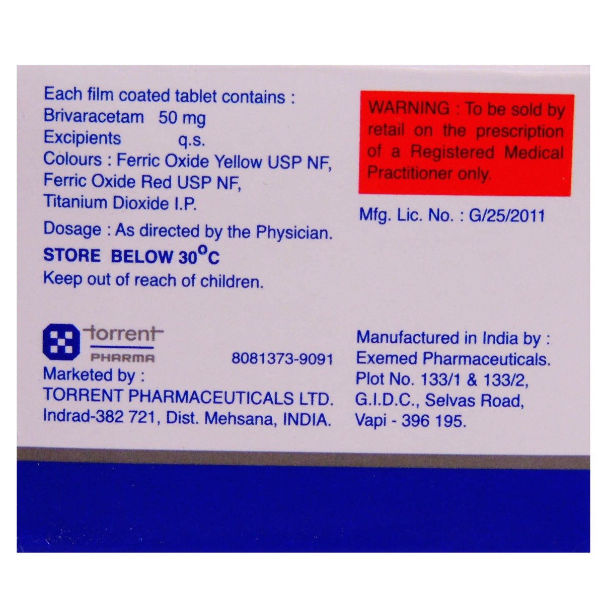 Britzilam 50 Tablet 14's, Pack of 14 TABLETS Britzilam 50 Tablet 14's, Pack of 14 TABLETS