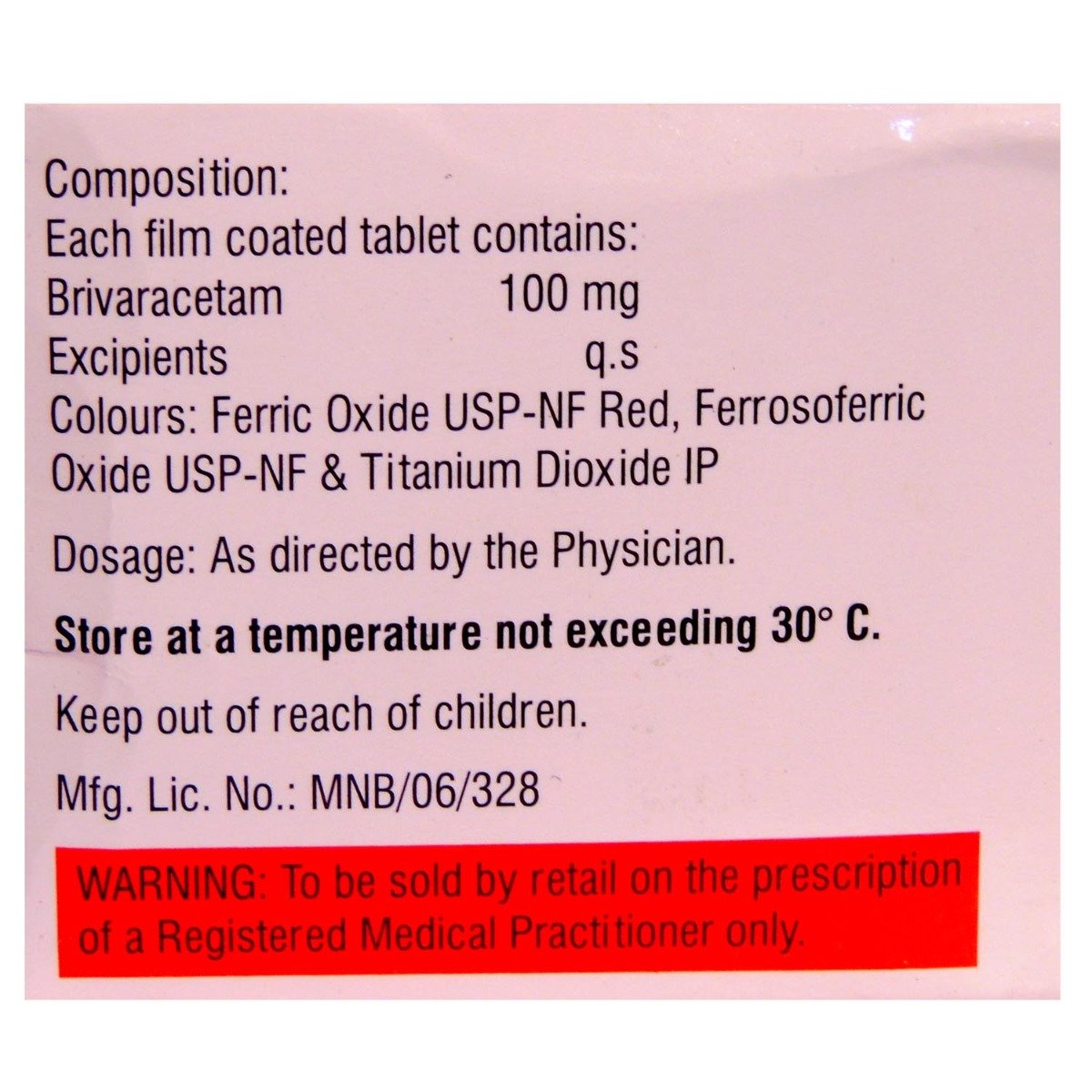 Brivgard 100 Tablet 10's, Pack of 10 TabletS Brivgard 100 Tablet 10's, Pack of 10 TabletS