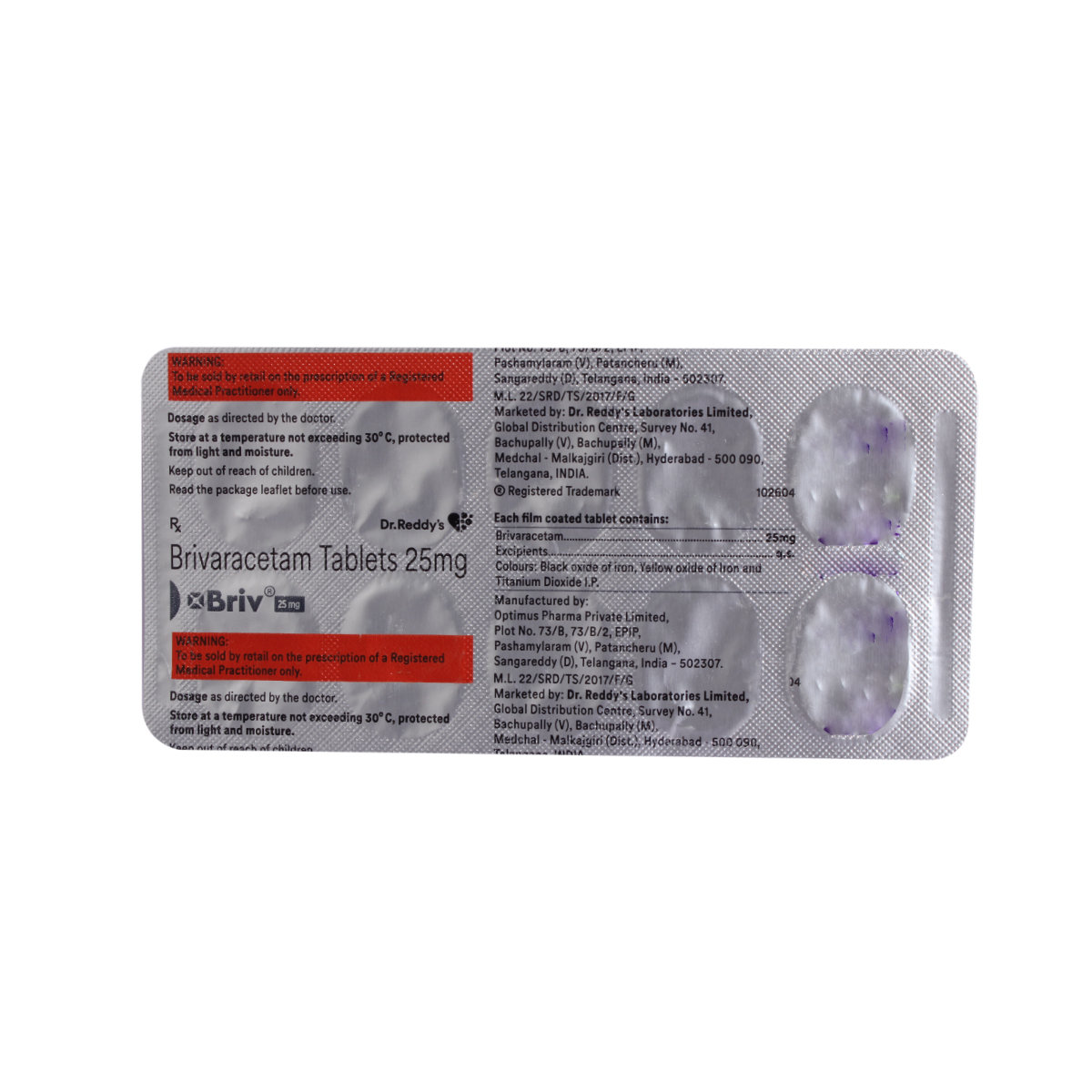 Briv 25 mg Tablet 10's, Pack of 10 TABLETS Briv 25 mg Tablet 10's, Pack of 10 TABLETS