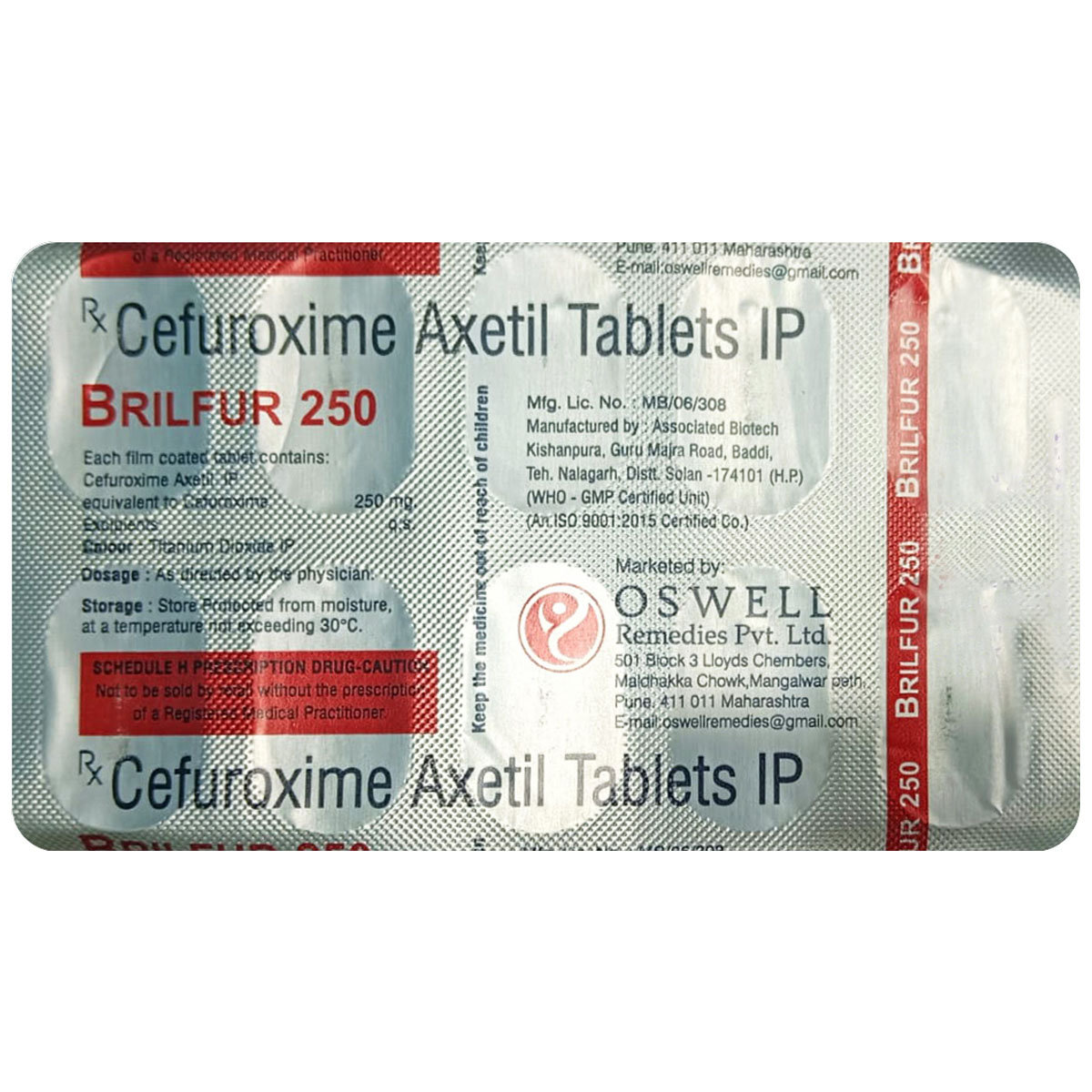 Brilfur 250 Tablet 10's, Pack of 10 Brilfur 250 Tablet 10's, Pack of 10