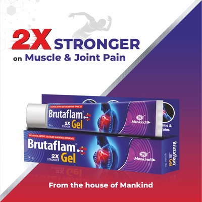 Brutaflam 2X Stronger Gel 30 gm, Pack of 1 GEL