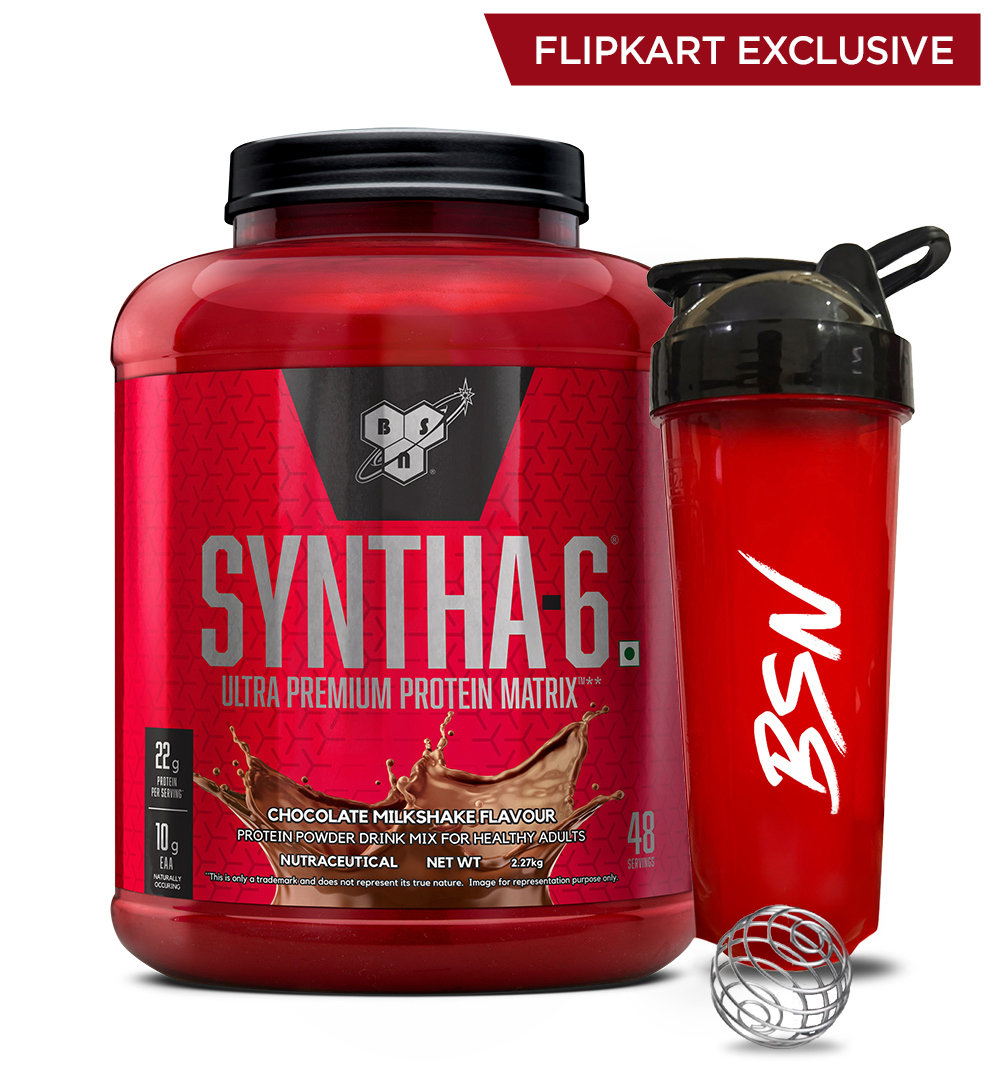 BSN Syntha-6 Chocolate Milkshake Flavour Powder, 2.27 kg, Pack of 1 BSN Syntha-6 Chocolate Milkshake Flavour Powder, 2.27 kg, Pack of 1