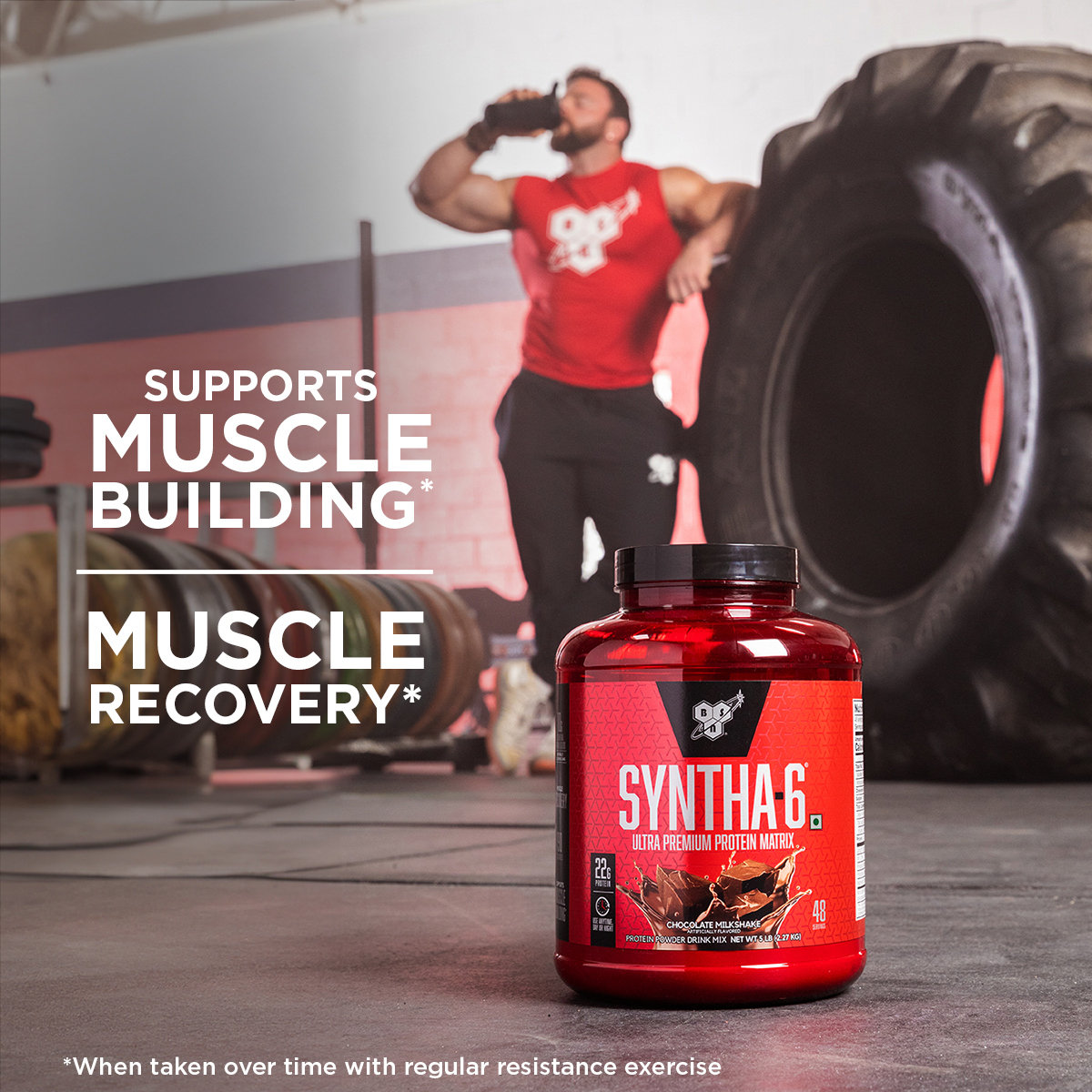 BSN Syntha-6 Chocolate Milkshake Flavour Powder, 2.27 kg, Pack of 1 BSN Syntha-6 Chocolate Milkshake Flavour Powder, 2.27 kg, Pack of 1