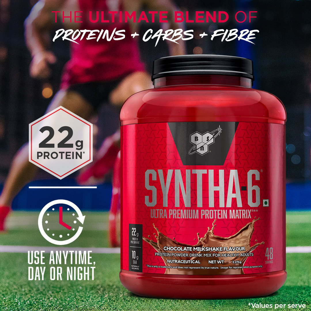 BSN Syntha-6 Chocolate Milkshake Flavour Powder, 2.27 kg, Pack of 1 BSN Syntha-6 Chocolate Milkshake Flavour Powder, 2.27 kg, Pack of 1