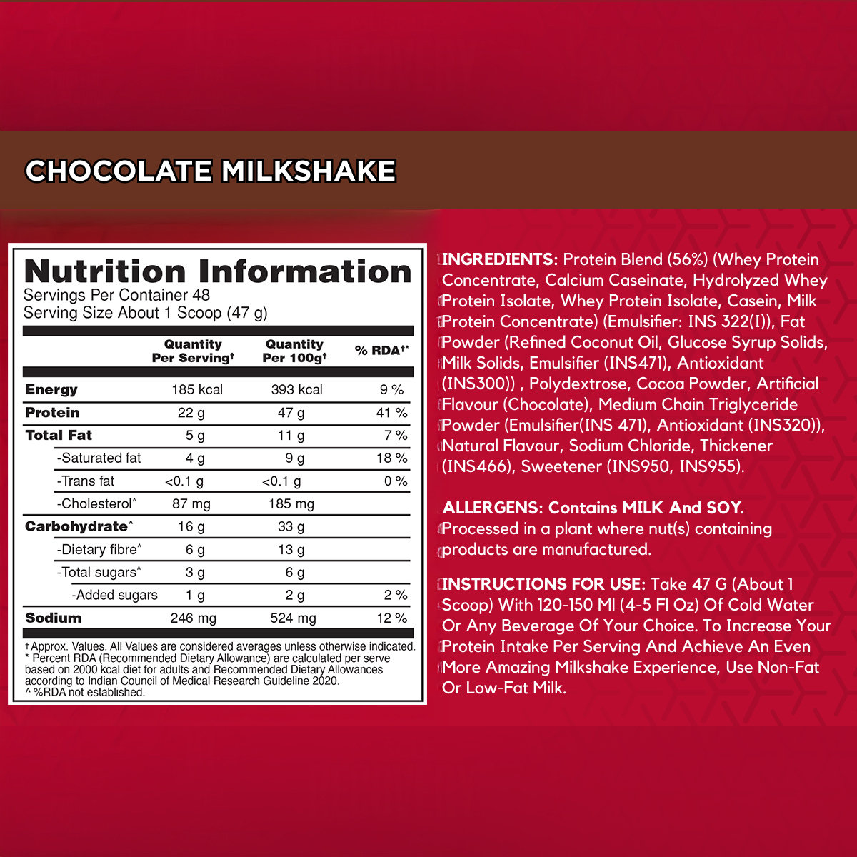 BSN Syntha-6 Chocolate Milkshake Flavour Powder, 2.27 kg, Pack of 1 BSN Syntha-6 Chocolate Milkshake Flavour Powder, 2.27 kg, Pack of 1