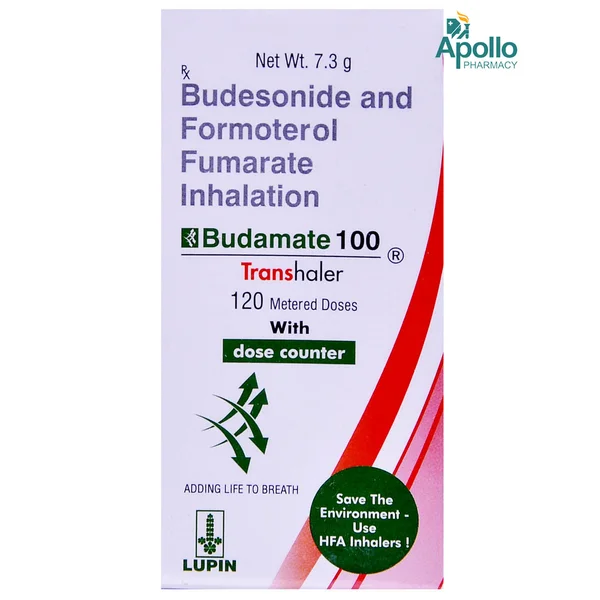 Budamate 100 Transhaler 120 mdi, Pack of 1 Inhaler