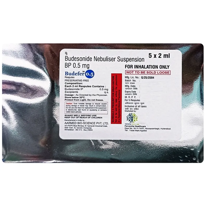 Buy Budefer 0.5 Respules 5 x 2 ml online | Uses, Side Effects, Price ...