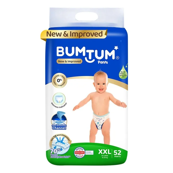 Bumtum Baby Diaper Pants XXL, 52 Count, Pack of 1