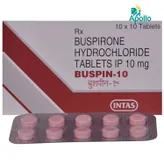 Buspin-10 Tablet 10's, Pack of 10 TABLETS