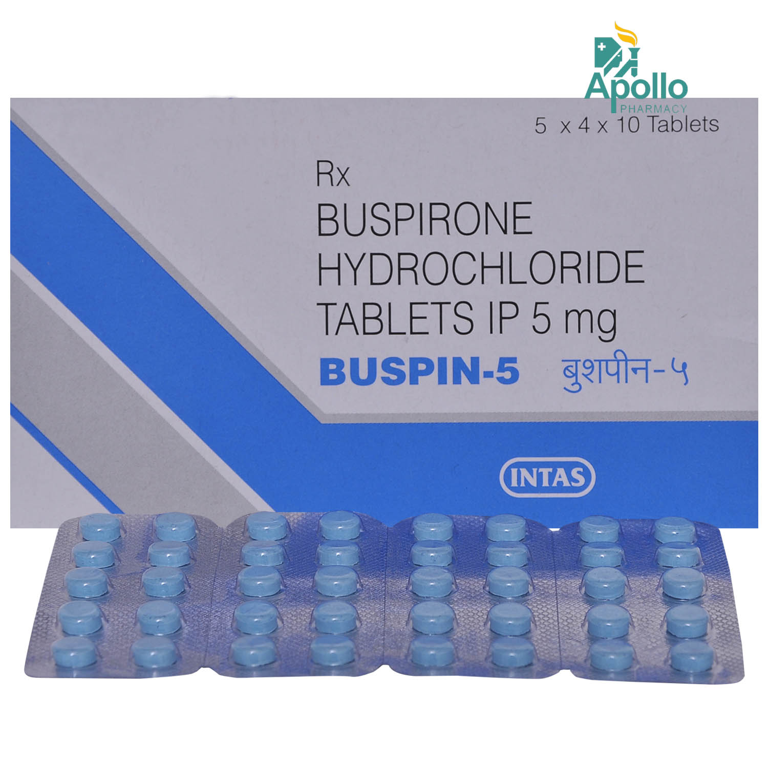 Buspin 5 Tablet 10's, Pack of 10 TABLETS Buspin 5 Tablet 10's, Pack of 10 TABLETS