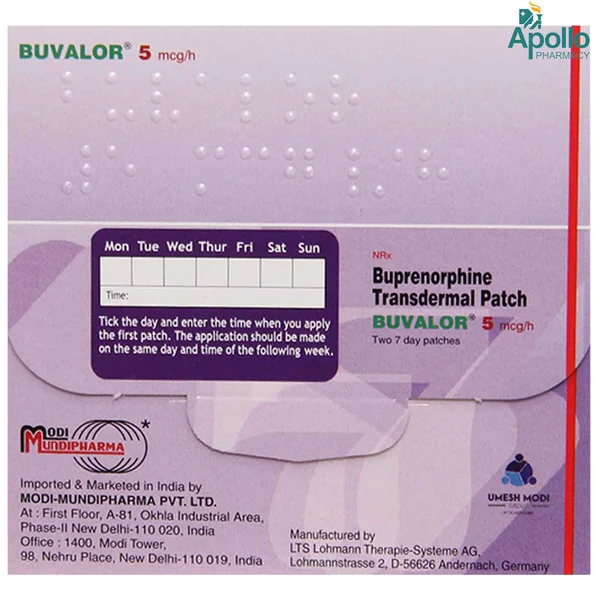 Buvalor 5 mcg/h Transdermal Patch 2's