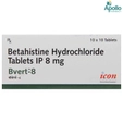 Bvert 8 mg Tablet 10's