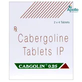 Cabgolin 0.25 Tablet 4's, Pack of 4 TABLETS