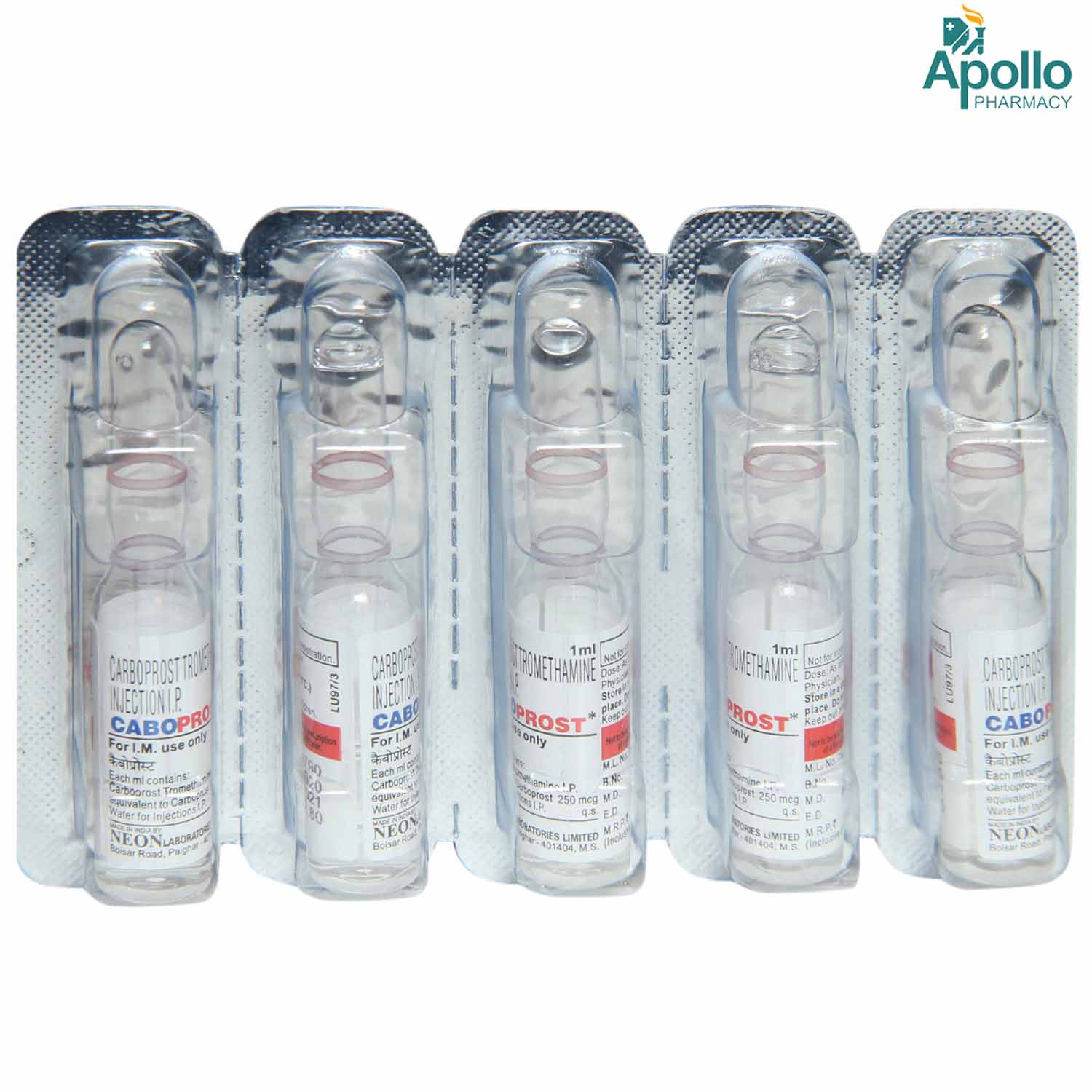 Caboprost 250 mcg Injection 1's Caboprost 250 mcg Injection 1's