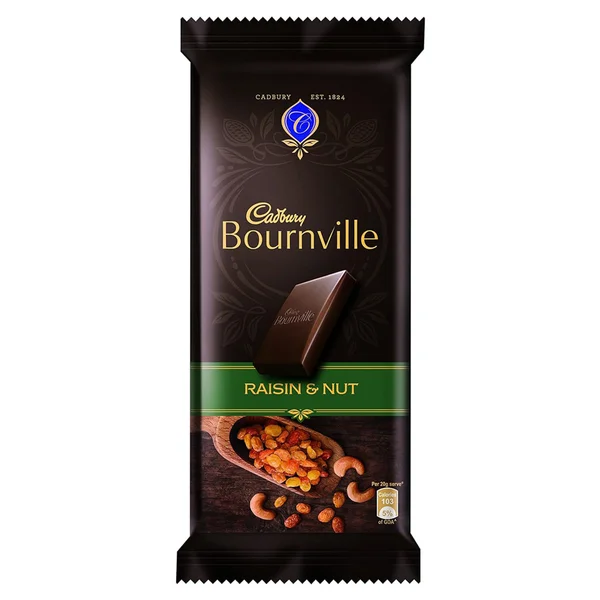 Cadbury Bournville Dark Chocolate Bar With Raisin And Nuts, 80 gm, Pack of 1