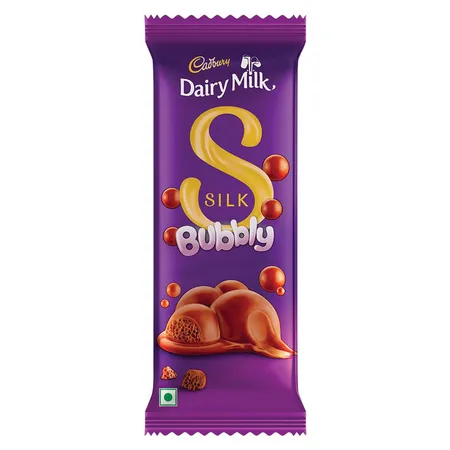 Cadbury Dairy Milk Silk Bubbly Chocolate Bar, 120 gm