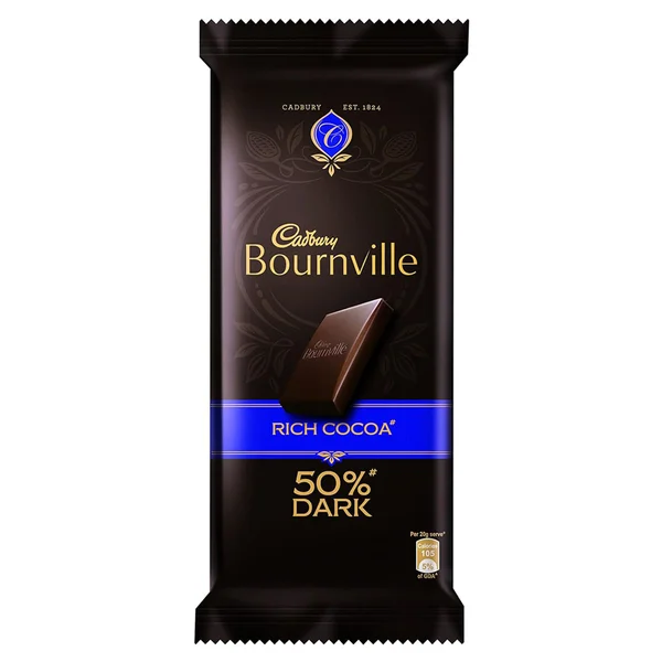 Cadbury Bournville 50% Dark Rich Cocoa Chocolate Bar, 31 gm, Pack of 1