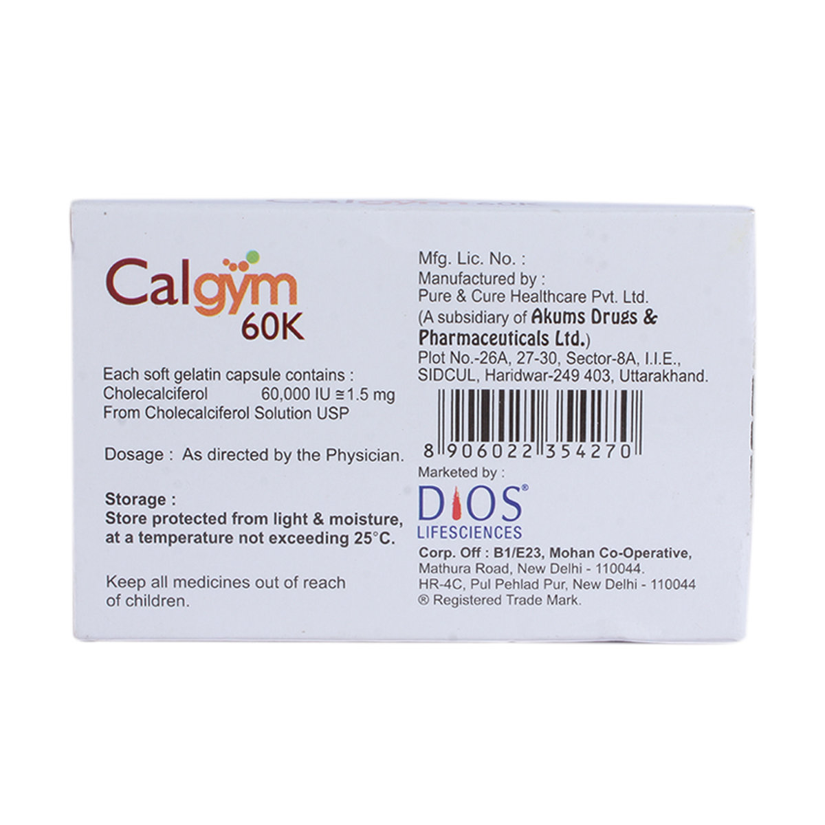 Calgym 60K Capsule 4's, Pack of 4 Calgym 60K Capsule 4's, Pack of 4