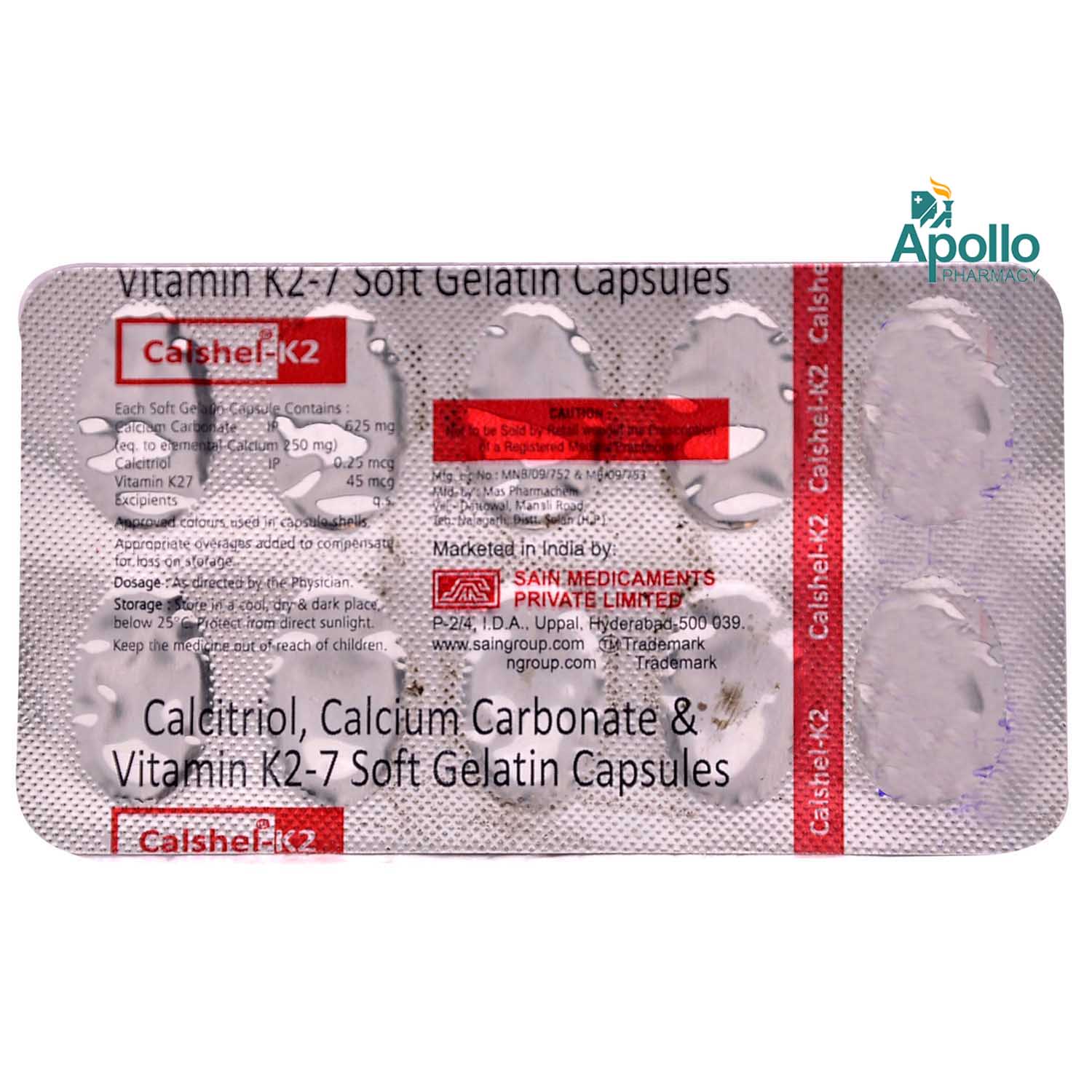 Buy Calshel-K2 Capsule 10's Online