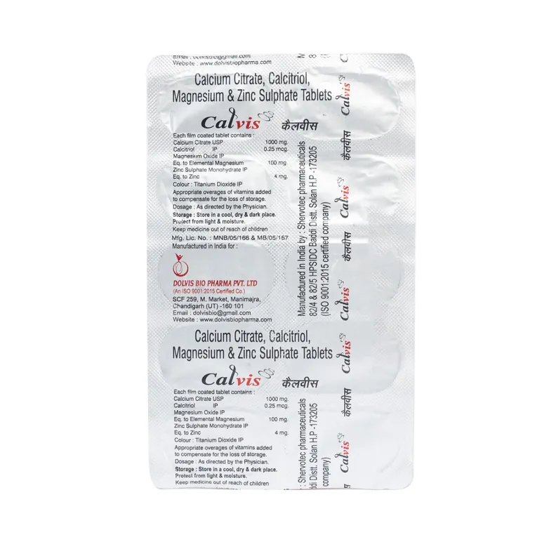 Buy CALVIS TABLET 1 online | Uses, Side Effects, Price and substitutes ...