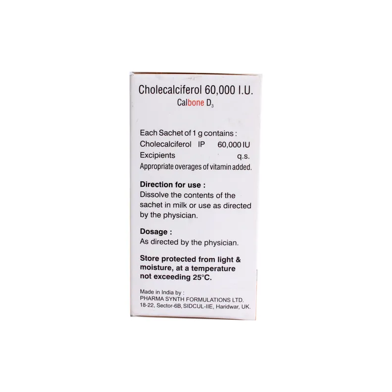 Buy Calbone D3 Sachet 1 gm online | Uses, Side Effects, Price and ...