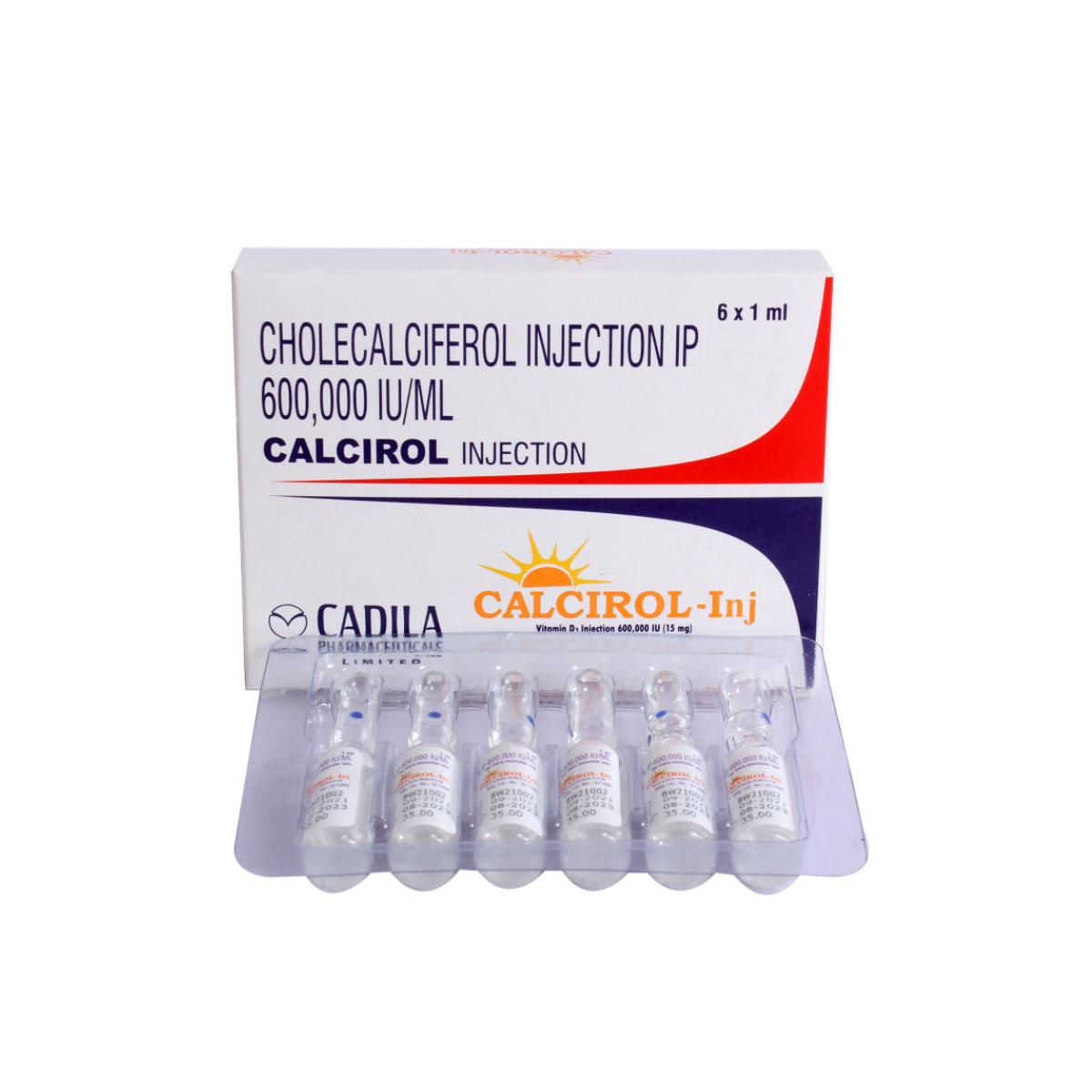 Calcirol Injection 6X1 ml, Pack of 1 Injection Calcirol Injection 6X1 ml, Pack of 1 Injection