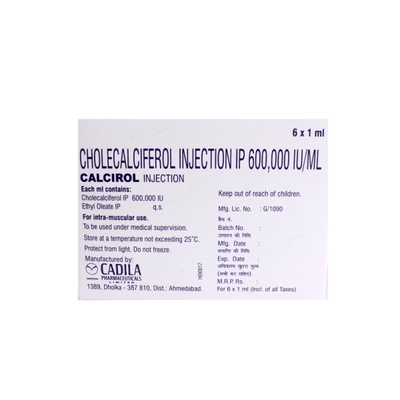 Calcirol Injection 6X1 ml, Pack of 1 Injection