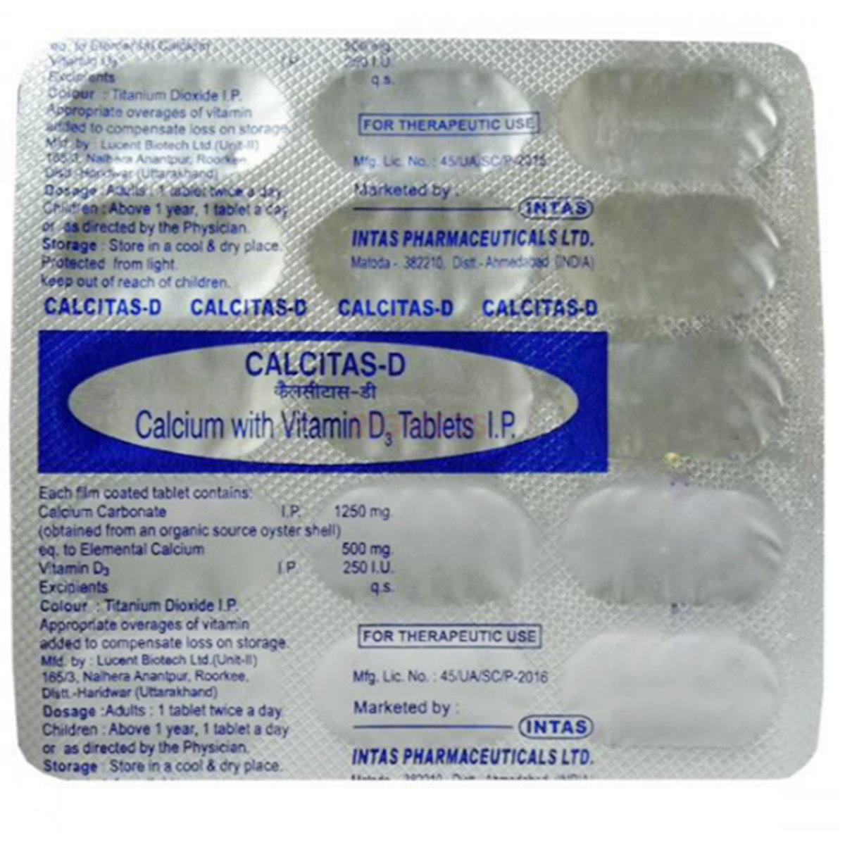 Calcitas D Tablet 15's, Pack of 15 Calcitas D Tablet 15's, Pack of 15