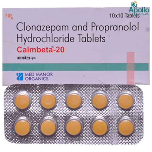 CALMBETA 20 TABLET 10'S , Pack of 10 TabletS