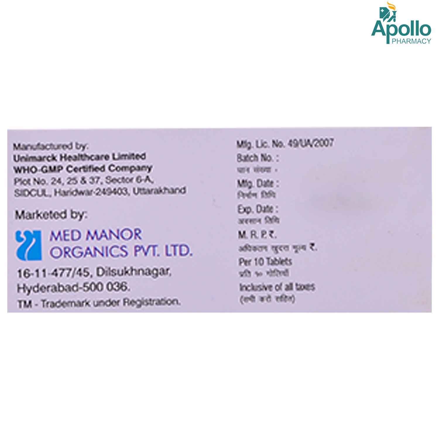 CALMBETA 20 TABLET 10'S , Pack of 10 TabletS CALMBETA 20 TABLET 10'S , Pack of 10 TabletS