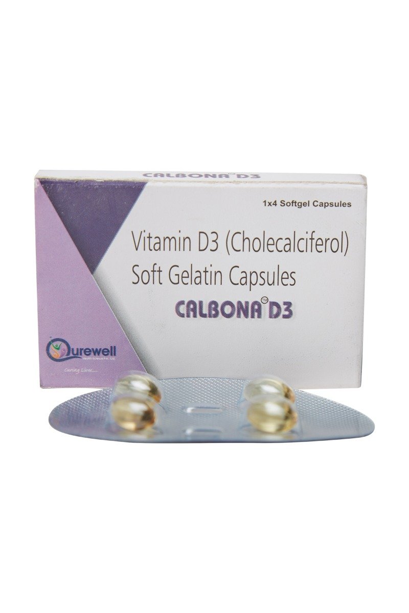 Calbona D3 Capsule 4's, Pack of 4 Calbona D3 Capsule 4's, Pack of 4