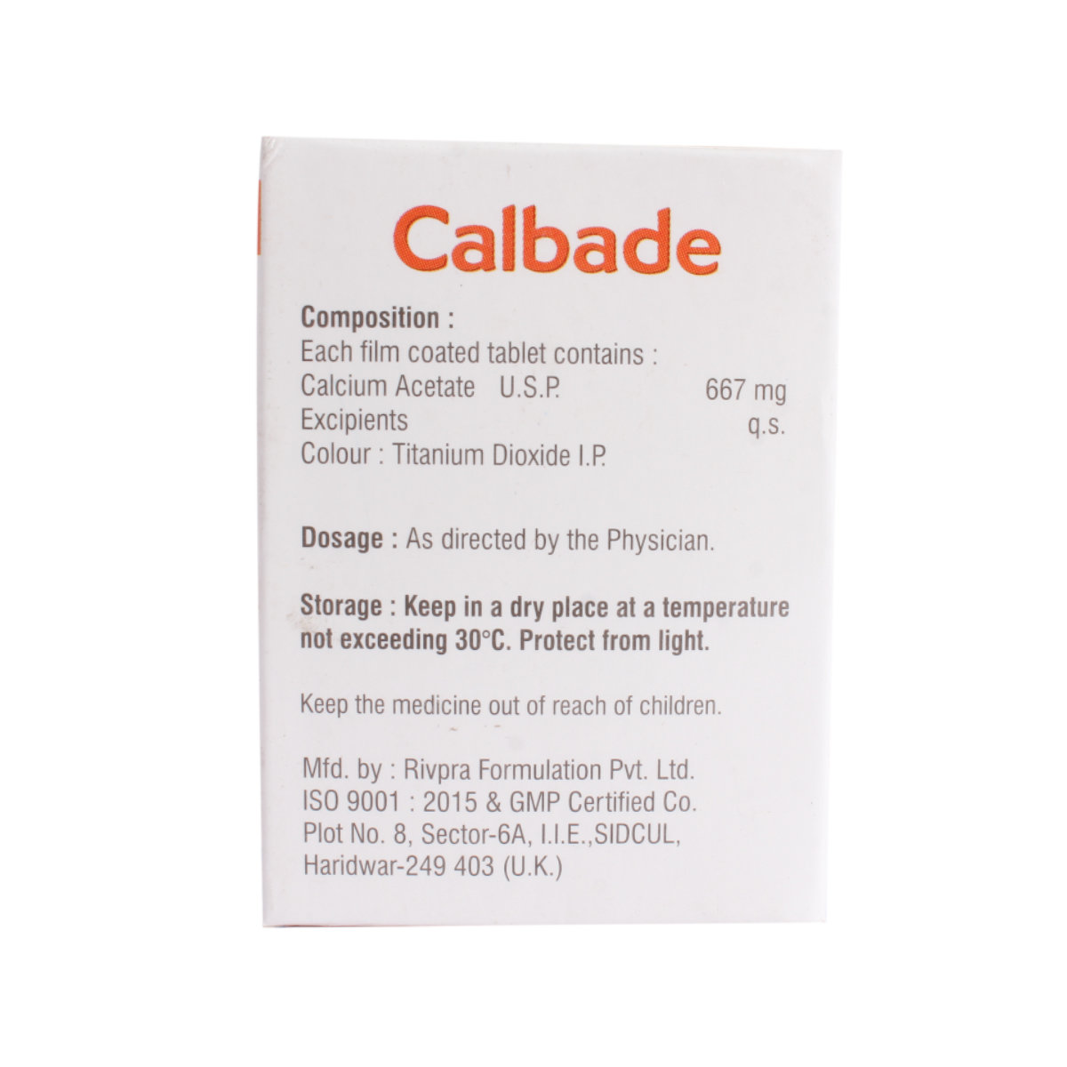 Calbade 667 mg Tablet 10's, Pack of 10 TabletS Calbade 667 mg Tablet 10's, Pack of 10 TabletS