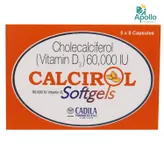 Calcirol 60K Softgel Capsule 8's, Pack of 8 CapsuleS