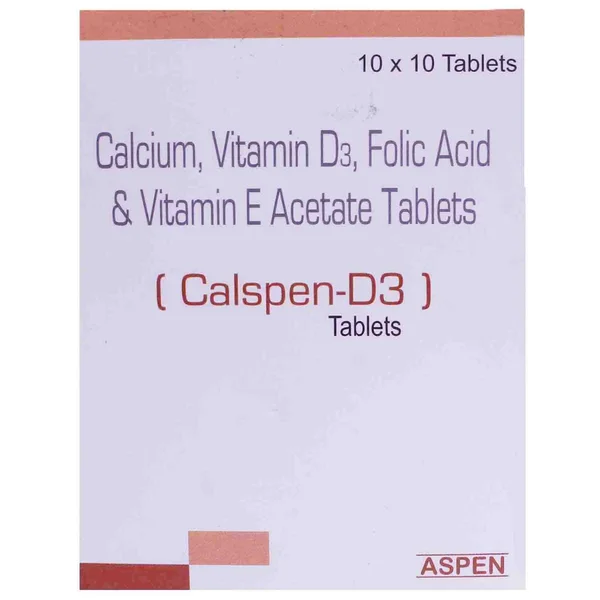 Calspen D3 Tablet 10's, Pack of 10 TABLETS