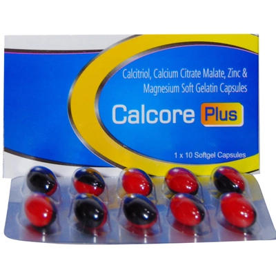 Calcore Plus Softgel Capsule 10'S, Pack of 10 CAPSULES