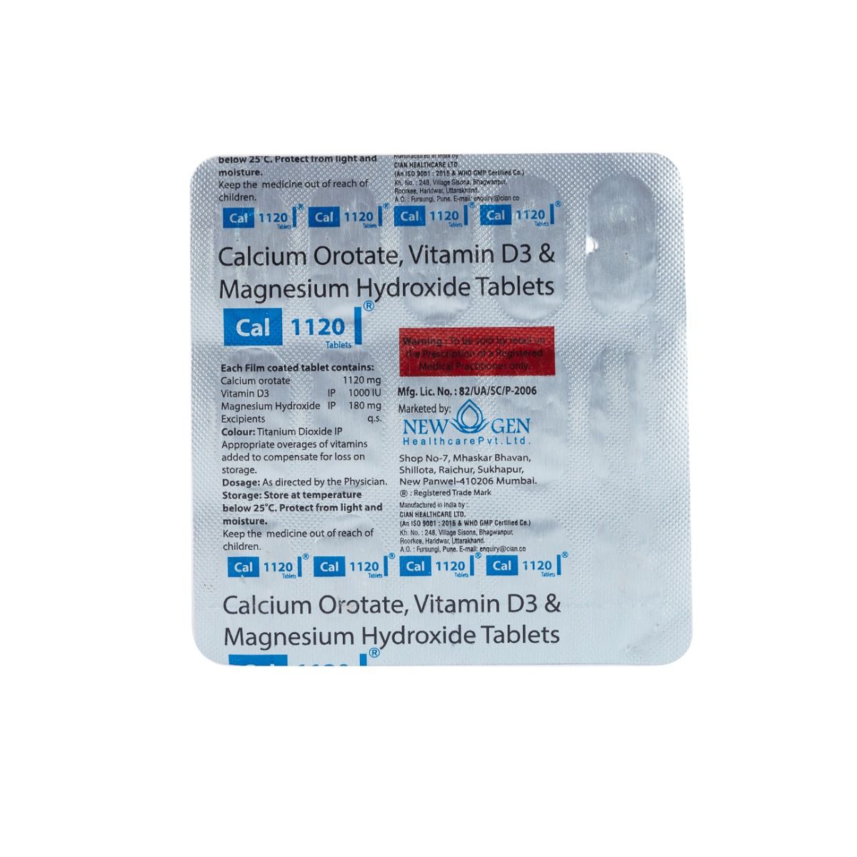 Buy Cal 1120 Tablet 10's Online