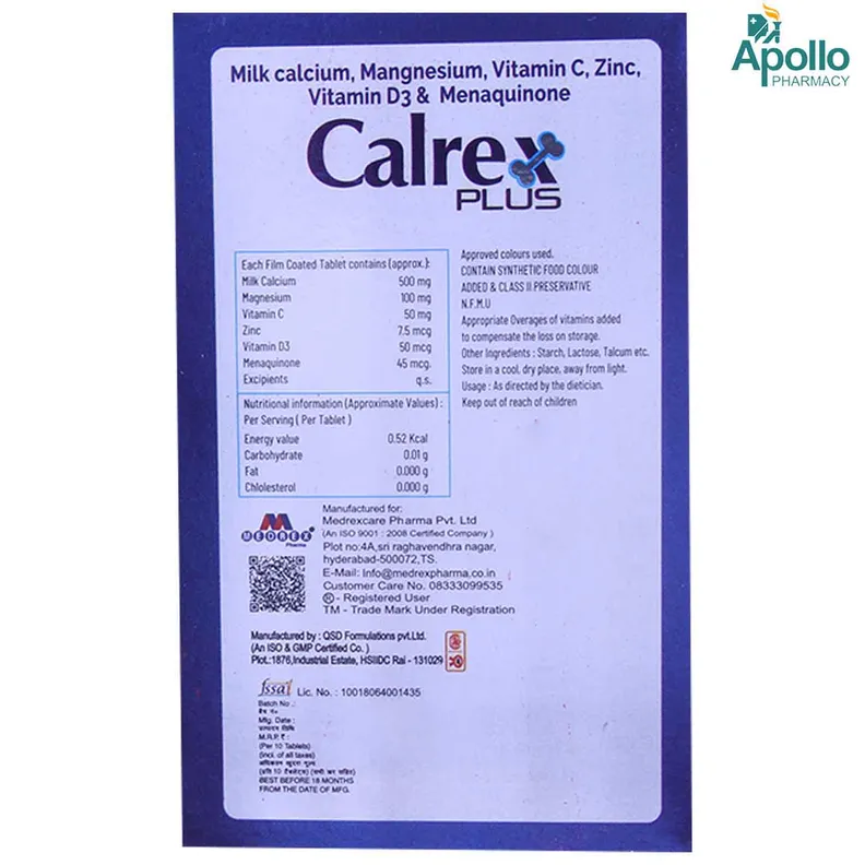 Buy Calrex Plus Tablet online | Uses, Side Effects, Price and ...