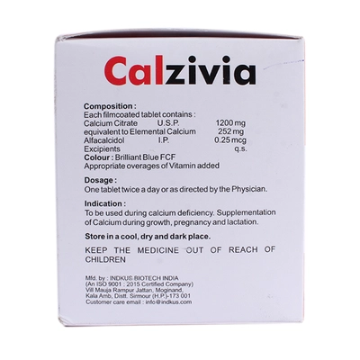 Calzivia Tablet 15's, Pack of 15 TabletS