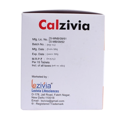 Calzivia Tablet 15's, Pack of 15 TabletS